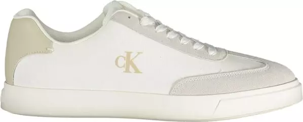 White Polyurethane Men Sneaker
