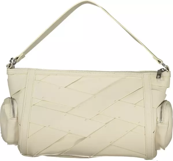 White Polyurethane Women's Shoulder Bag
