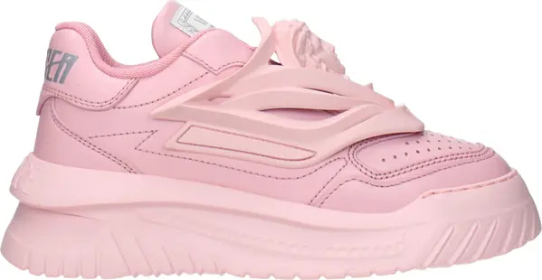 Pink Leather Chunky Sneakers