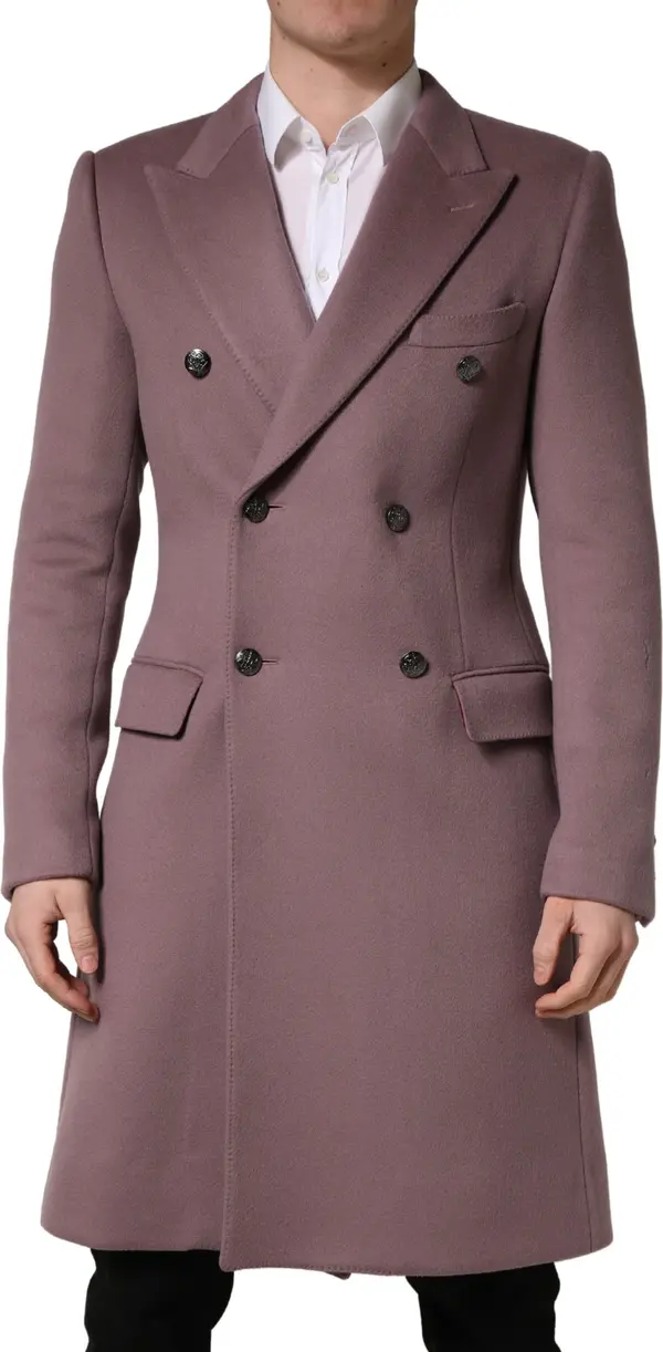 Brown Double Breasted Men Trench Coat Jacket