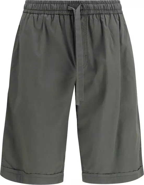 Gray Cotton Bermuda Shorts