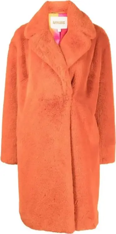 Orange Faux Fur Coat