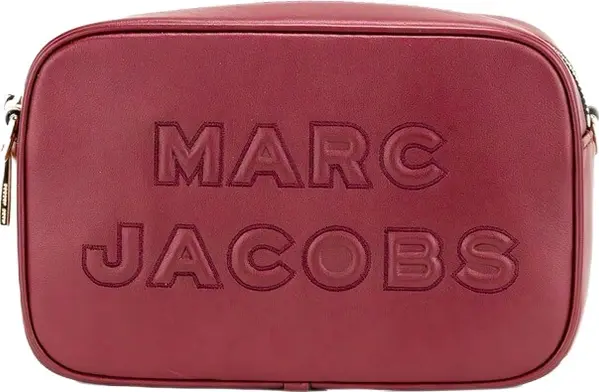 Marc Jacobs Flash Pomegranate Smooth Leather Embossed Camera Crossbody Bag Purse