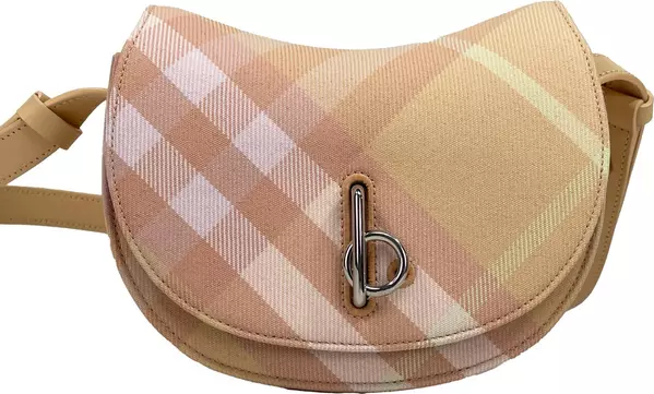 Burberry Mini Check Rocking Horse Crossbody Bag Purse