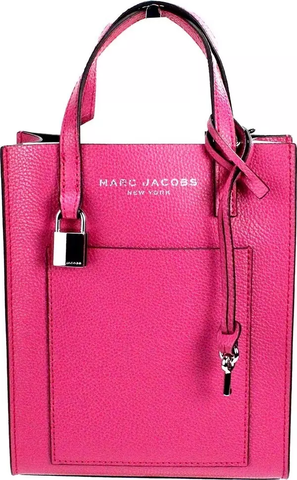 Marc Jacobs Mini Grind Cactus Flower Pebbled Leather Crossbody Tote Bag