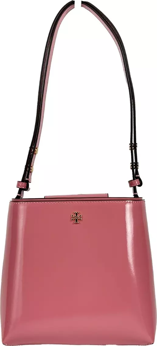 Tory Burch Patent Emerson Small Bucket Bag Purse