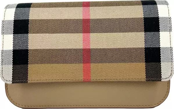 Burberry Small Leather Madison Crossbody Check Bag