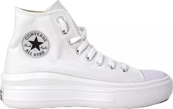 White Cotton High Top Sneakers