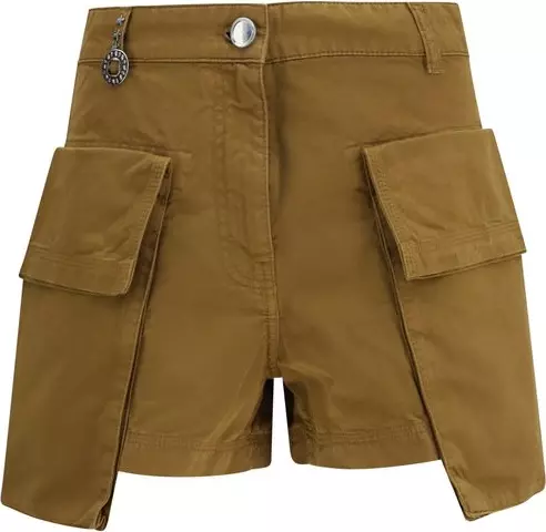 Beige Cotton Bermuda Shorts
