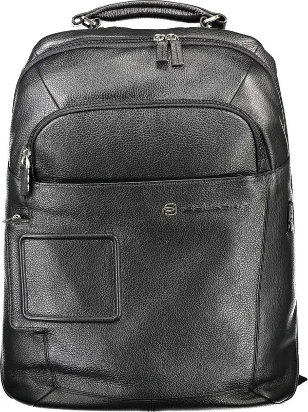 Black Leather Men's Backpack