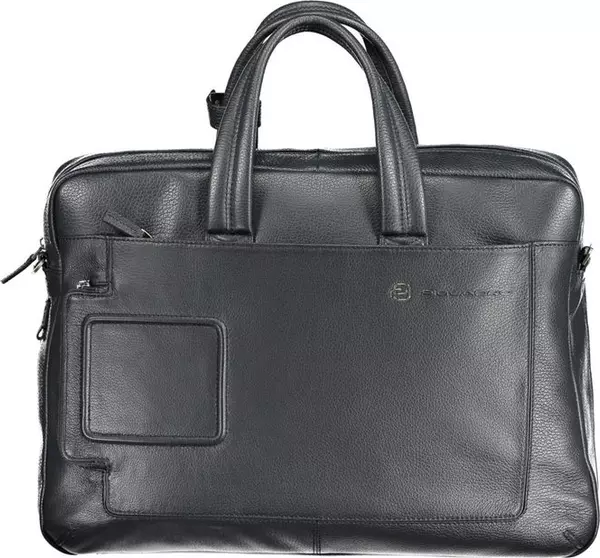 Blu Leather Men Briefcase