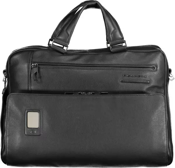 Black Leather Men Briefcase