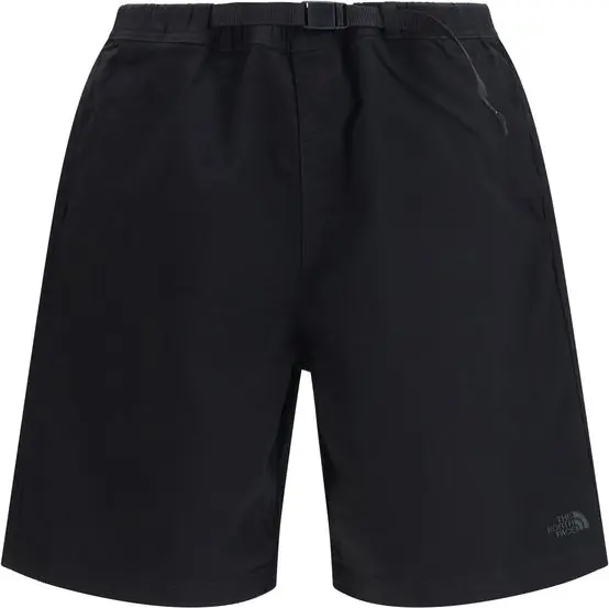 Black Cotton Bermuda Shorts