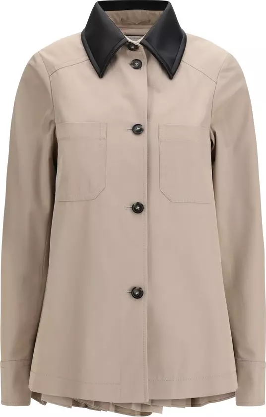 Beige Polyester Coat