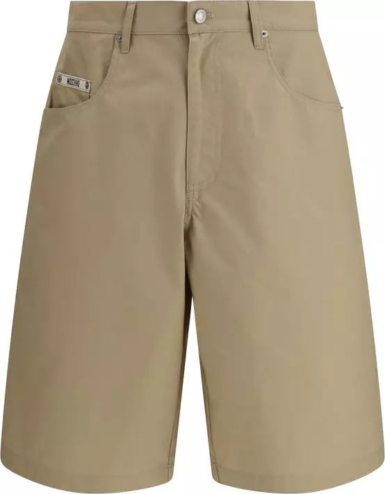 Beige Cotton Bermuda Shorts