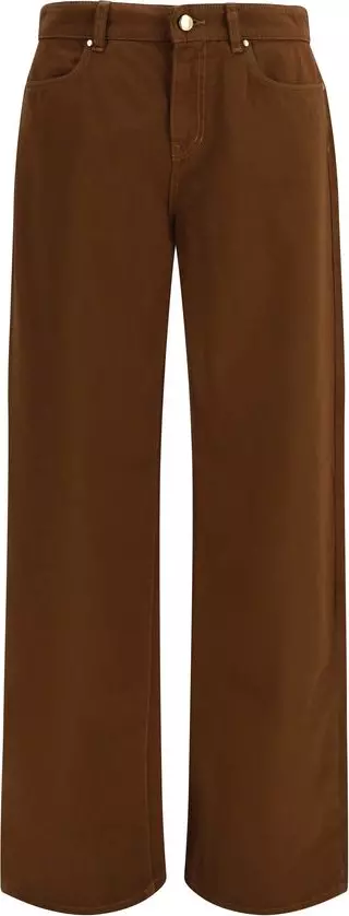 Brown Cotton Pants