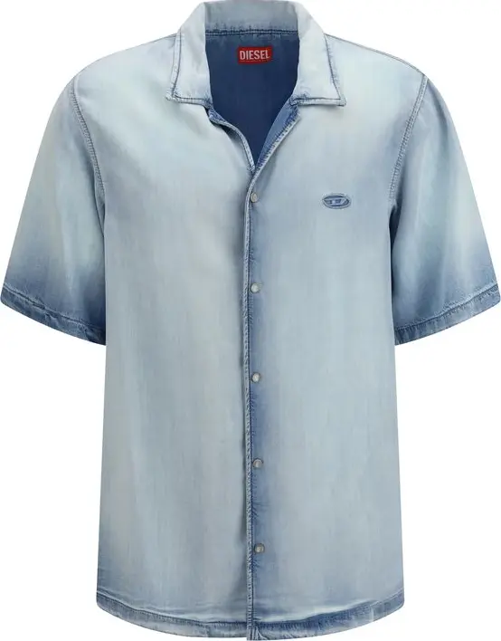 Blue Lyocell Shortsleeve Shirt