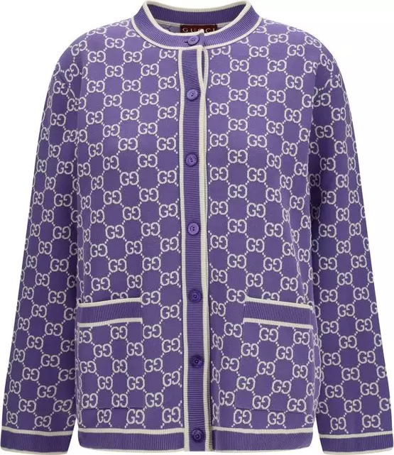 Purple Cotton Cardigan