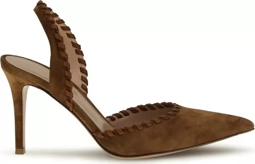 Brown Calf Leather Bos Taurus High Heel Pumps