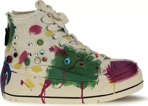 Multicolor Cotton High Top Sneakers