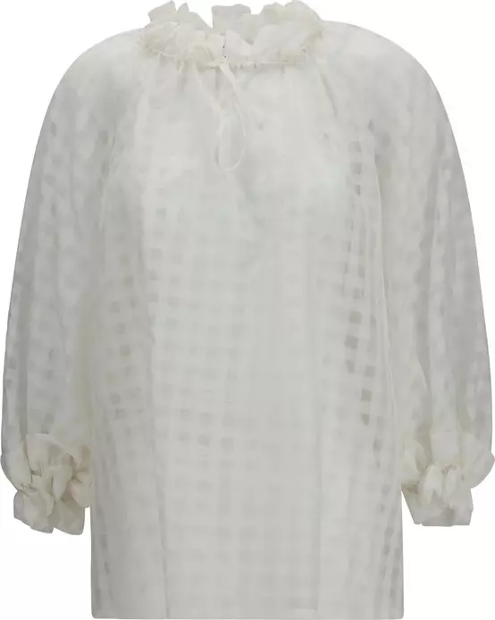 White Cotton Pattern Shirt