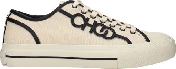 Beige Fabric Low Top Sneakers