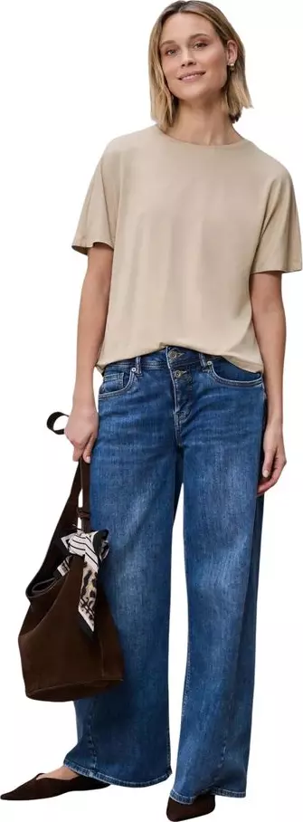 Beige Viscose T-Shirt
