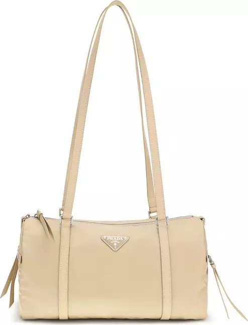 Beige Polyamide Shoulder Bag