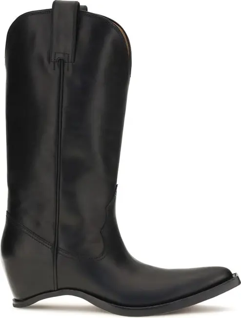 Black Calf Leather Bos Taurus Ankle Boots