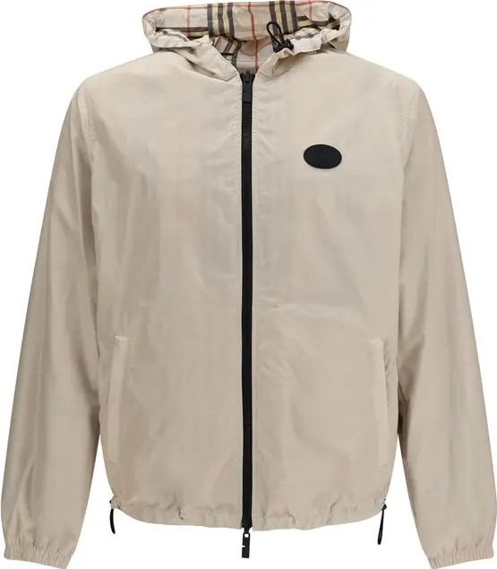 Beige Polyester Shell Jacket