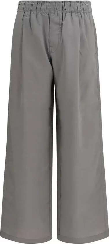 Gray Viscose Casual Pants