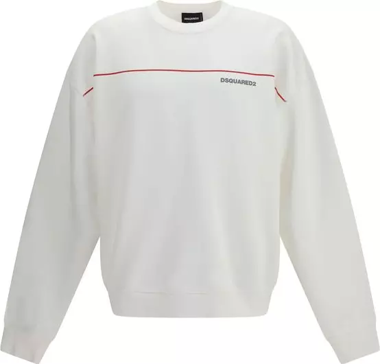 White Cotton Sweatshirt