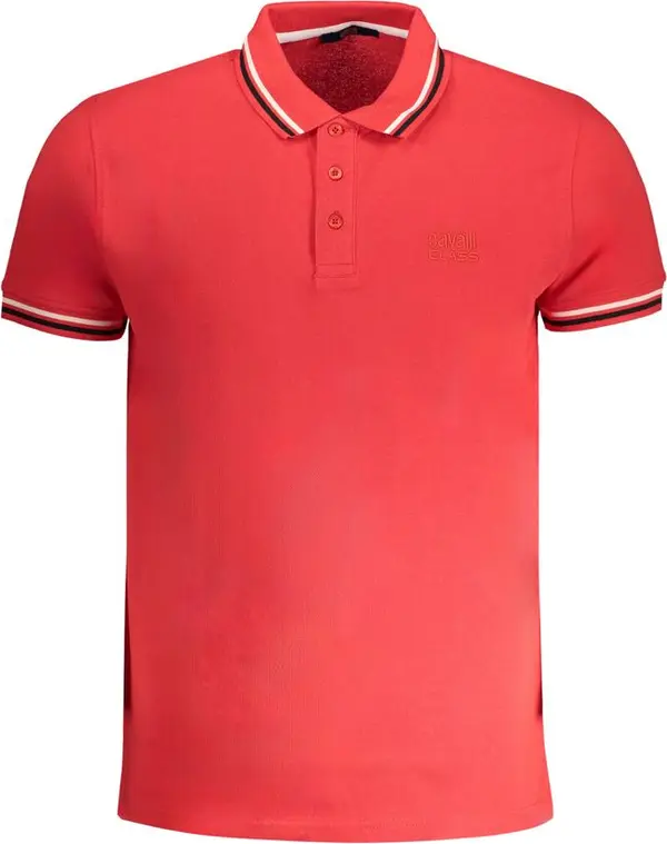 Red Cotton Men Polo Shirt
