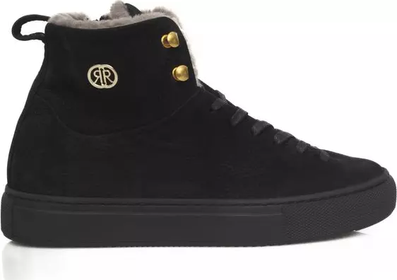 Black Cowhide Women Sneaker