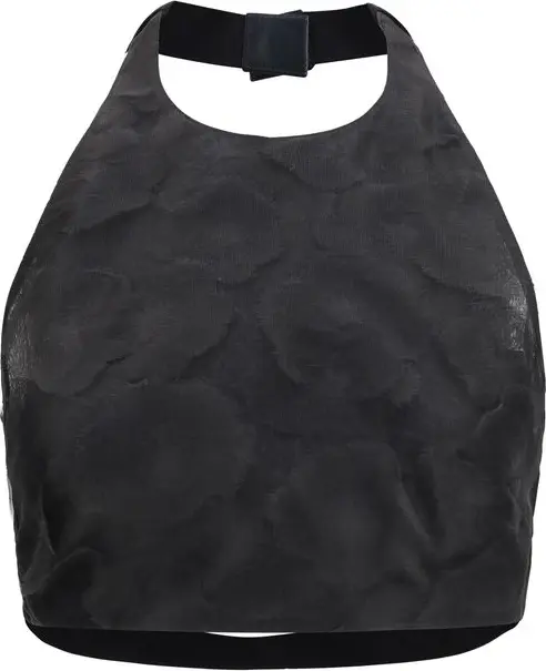 Black Silk Pattern Shirt