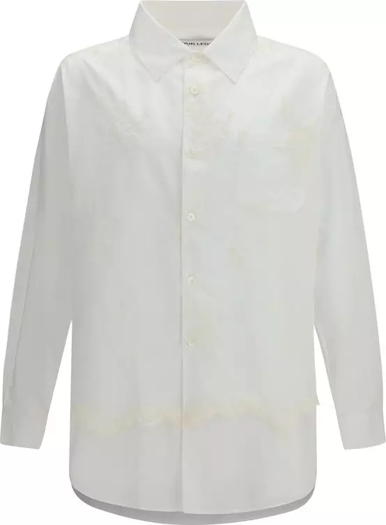 White Cotton Pattern Shirt