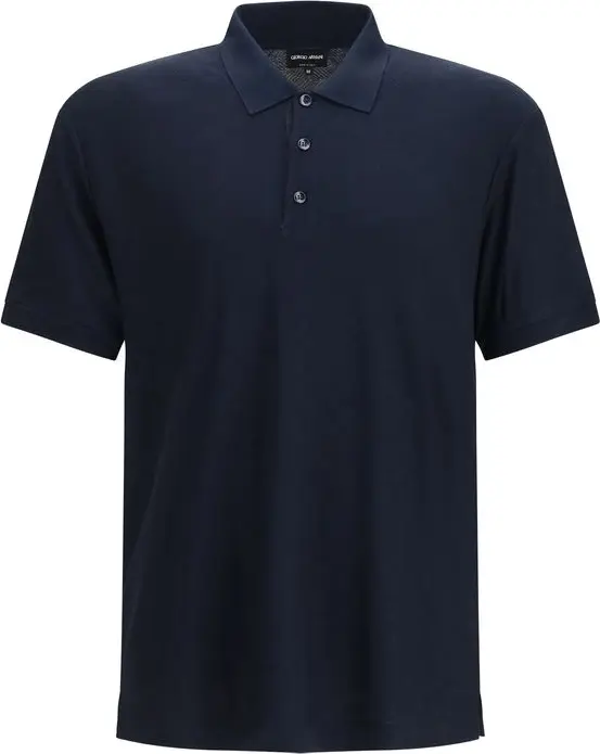 Blue Viscose Polo Shirt