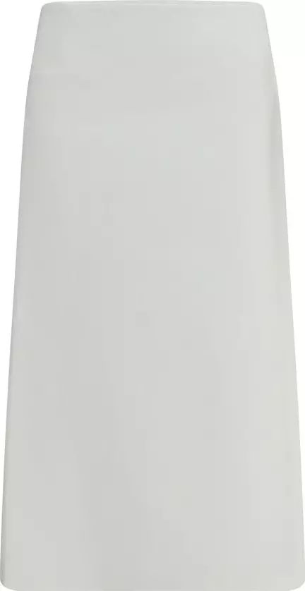 White Cotton Midi Skirt