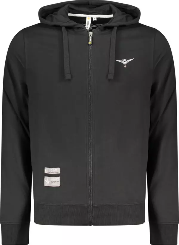 Black Cotton Men's Hoodie