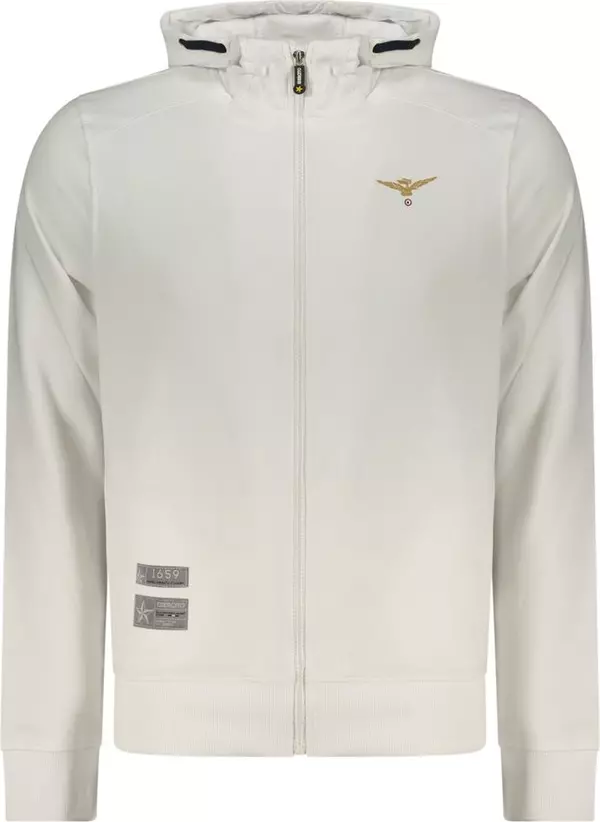 White Cotton Men's Hoodie