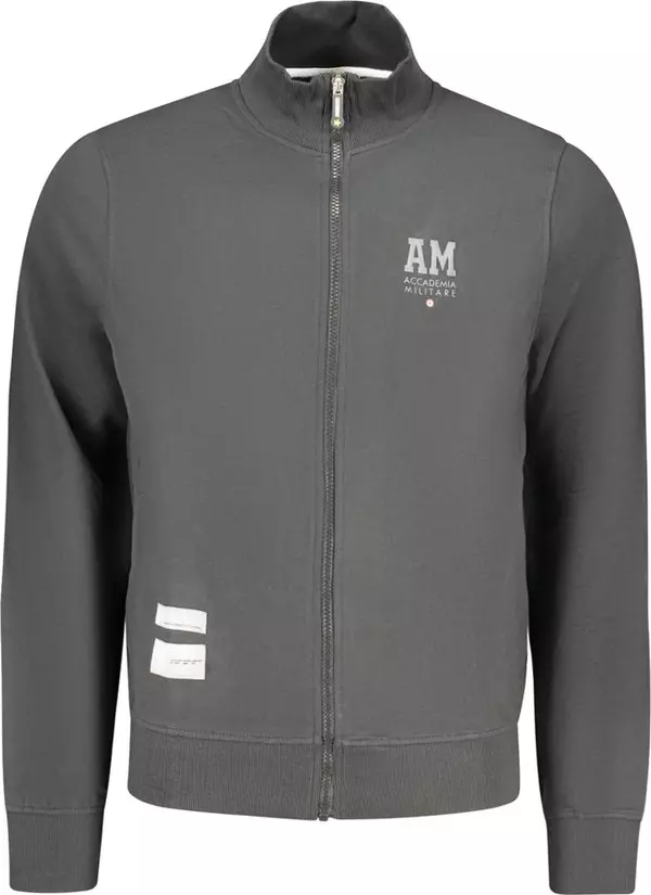 Black Cotton Men Sweatshirt