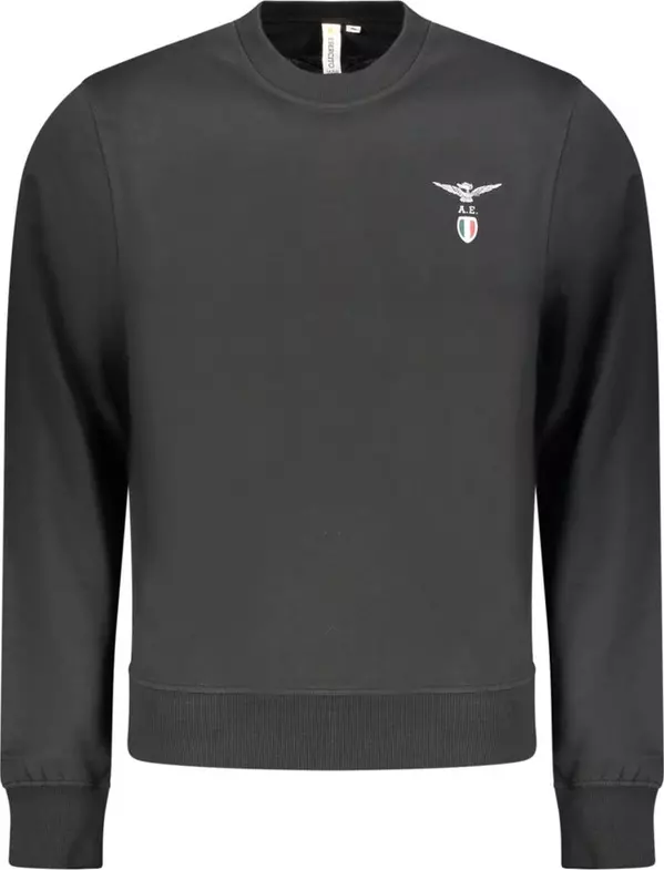 Black Cotton Men's Sweatshirt