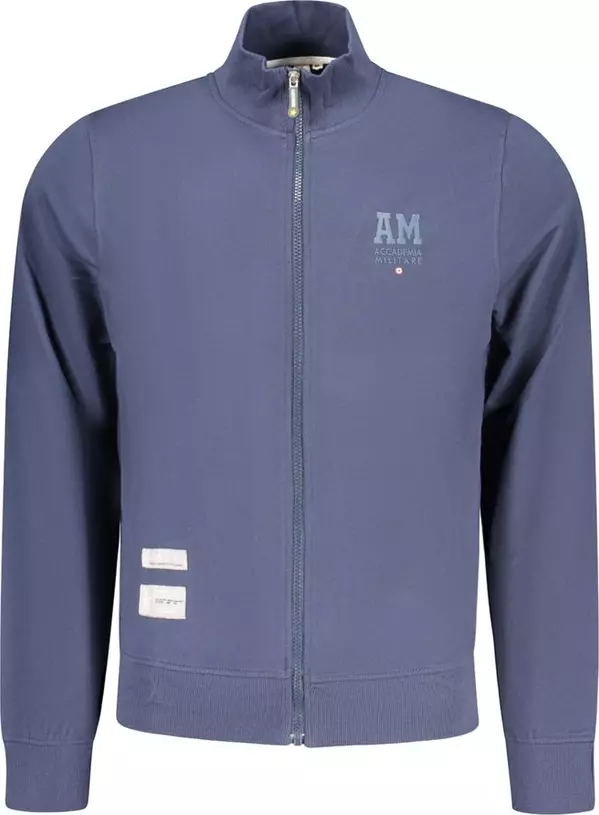 Blue Cotton Men Sweatshirt