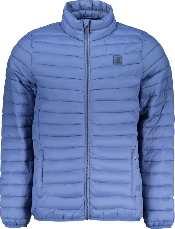 Blue Polyester Men's Jacket