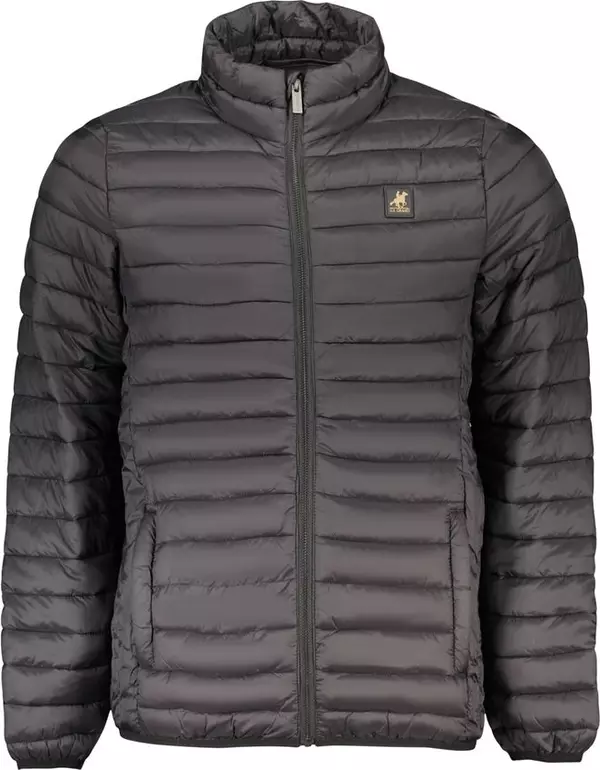 Black Polyester Men's Jacket