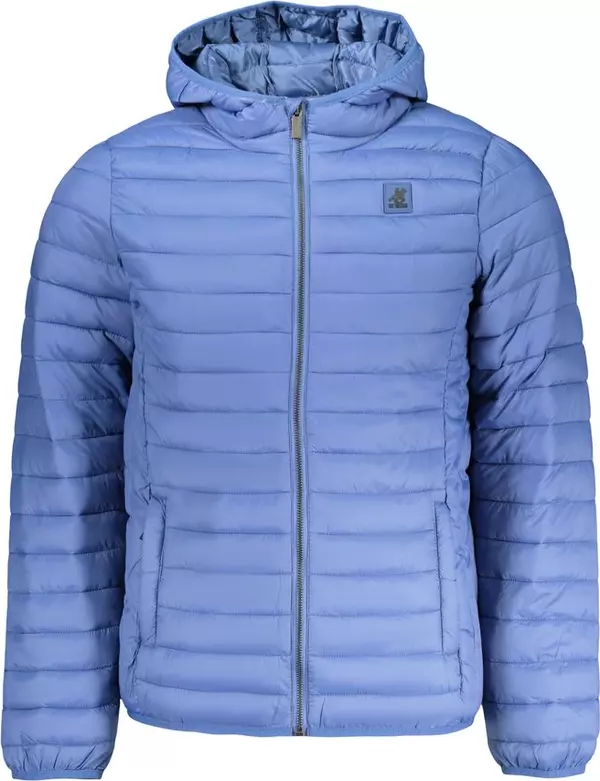 Blu Polyester Men Jacket