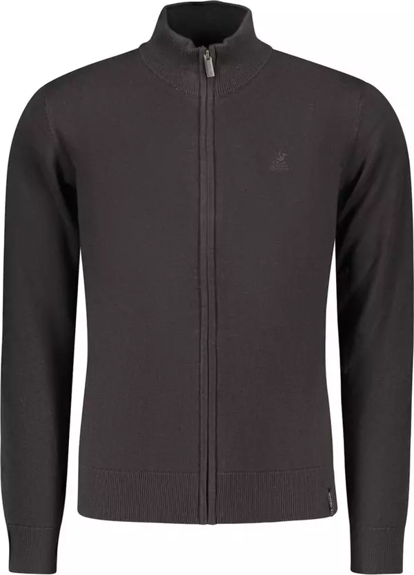 Black Cotton Men's Cardigan