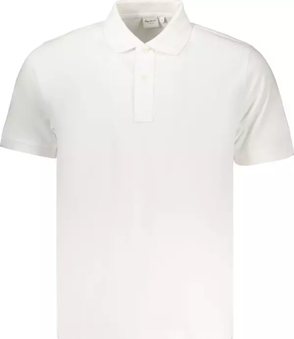 White Cotton Men Polo Shirt
