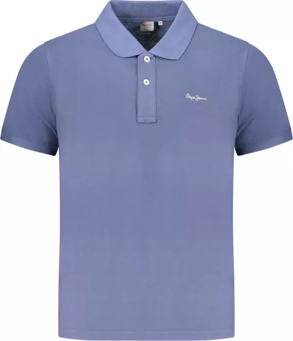 Blue Organic Cotton Men Polo