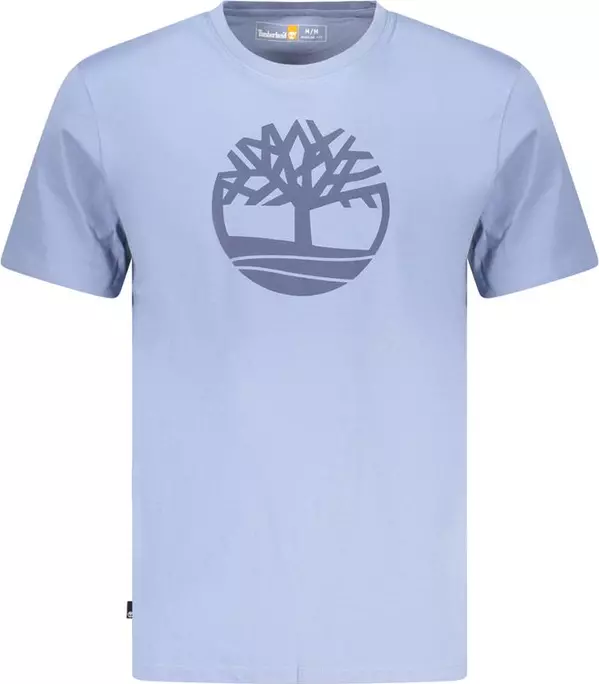 Blue Cotton Men's T-Shirt